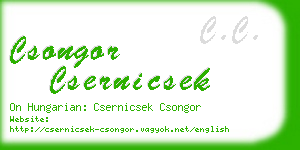 csongor csernicsek business card